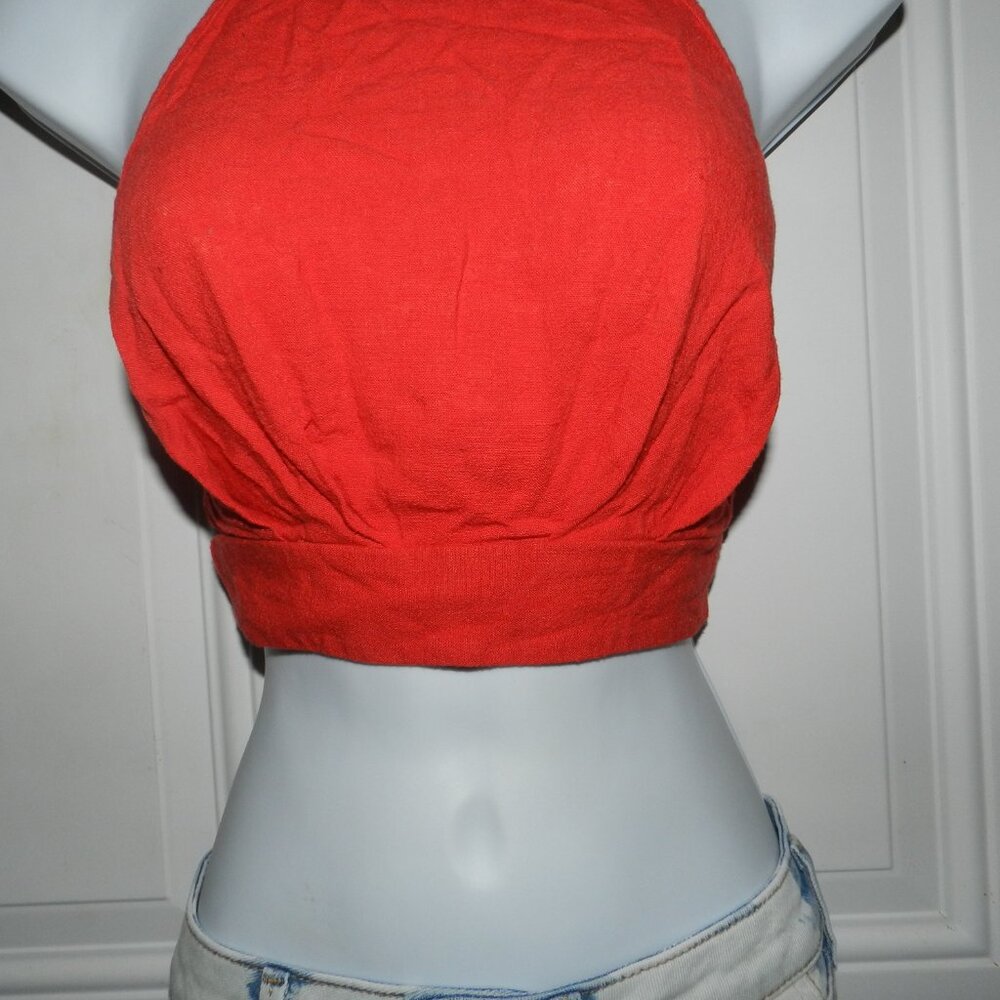 Altar'd State Vibrant solid red strappy crop tank top Small NWT🆕📦⌚🏃🏻💨⚡🚚 - Picture 7 of 15